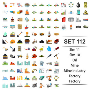 網頁設計,編碼,響應應用程序開發(fā),更平面的圖標,設置矢量插圖