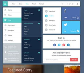 為網(wǎng)頁設(shè)計師和開發(fā)人員準(zhǔn)備的30個免費(fèi)扁平化ui套件
